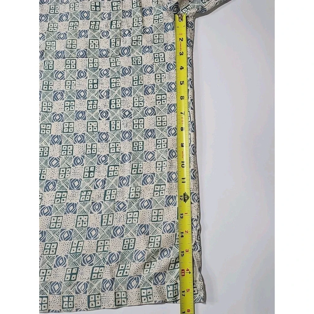 BURMA BIBAS Men's Short Sleeve Button-Up W/Pocket 100% SILK EXTRA‎ LARGE Shirt